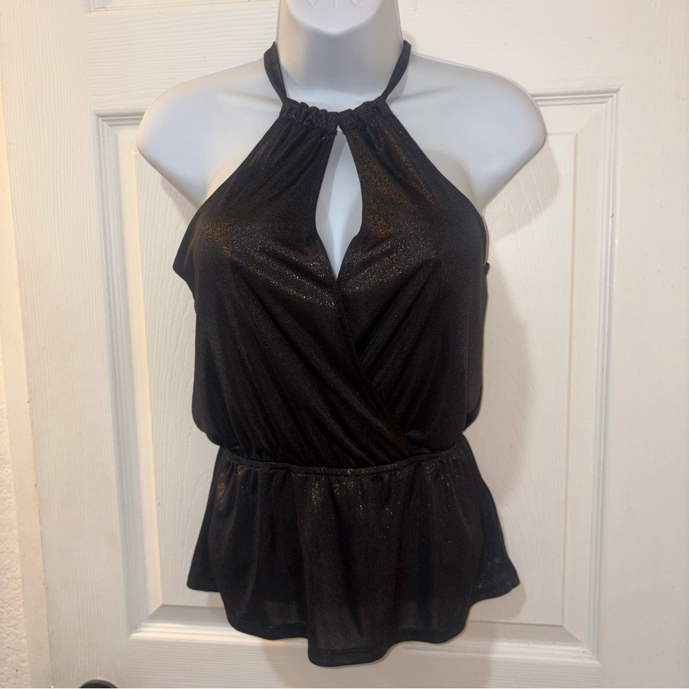 3/$15 MUST BUNDLE - G By Guess Gold Evening Top XS - Picture 1 of 8